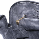 GUCCI Bamboo Hand Bag Leather 2way Black Gold 000 904 0290 Auth 205223-21