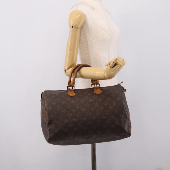 LOUIS VUITTON Monogram Speedy 35 Hand Bag M41524 LV Auth 205226