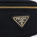 PRADA Waist bag Nylon Navy Gold Auth 205227-17