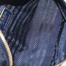 PRADA Waist bag Nylon Navy Gold Auth 205227-19