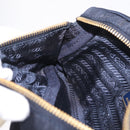 PRADA Waist bag Nylon Navy Gold Auth 205227-21