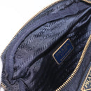 PRADA Waist bag Nylon Navy Gold Auth 205227-22