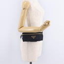 PRADA Waist bag Nylon Navy Gold Auth 205227-25