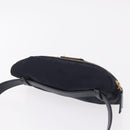 PRADA Waist bag Nylon Navy Gold Auth 205227-6