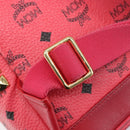 MCM Vicetos Logogram Backpack Leather Pink Gold Auth 205228-11