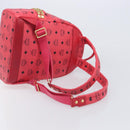 MCM Vicetos Logogram Backpack Leather Pink Gold Auth 205228-9
