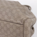 GUCCI GG Canvas Guccissima Tote Bag Leather Gray Gold 211944 Auth 205229V-10