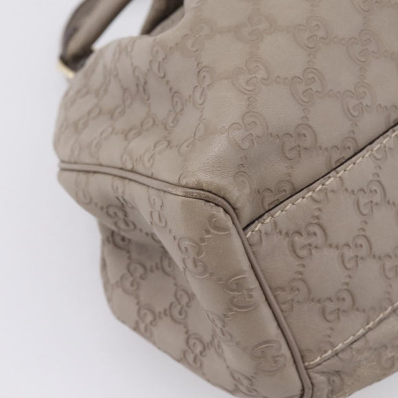 GUCCI GG Canvas Guccissima Tote Bag Leather Gray Gold 211944 Auth 205229V