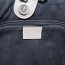 GUCCI GG Canvas Guccissima Tote Bag Leather Gray Gold 211944 Auth 205229V-15