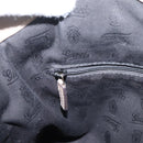 GUCCI GG Canvas Guccissima Tote Bag Leather Gray Gold 211944 Auth 205229V-19