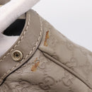 GUCCI GG Canvas Guccissima Tote Bag Leather Gray Gold 211944 Auth 205229V-22