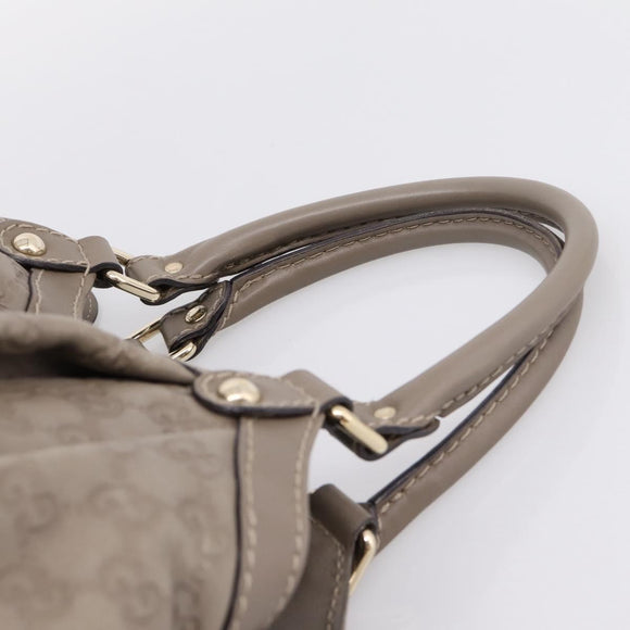 GUCCI GG Canvas Guccissima Tote Bag Leather Gray Gold 211944 Auth 205229V
