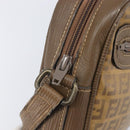 FENDI Zucchino Canvas Shoulder Bag PVC Beige Auth 205232-18