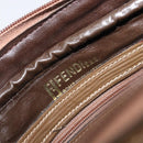 FENDI Zucchino Canvas Shoulder Bag PVC Beige Auth 205232-19