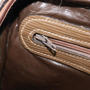 FENDI Zucchino Canvas Shoulder Bag PVC Beige Auth 205232-22