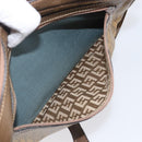 FENDI Zucchino Canvas Shoulder Bag PVC Beige Auth 205232-12