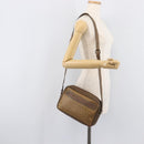 FENDI Zucchino Canvas Shoulder Bag PVC Beige Auth 205232-24
