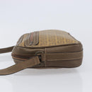 FENDI Zucchino Canvas Shoulder Bag PVC Beige Auth 205232-4