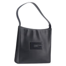 GUCCI Shoulder Bag Patent leather Black Silver Auth 205233-1