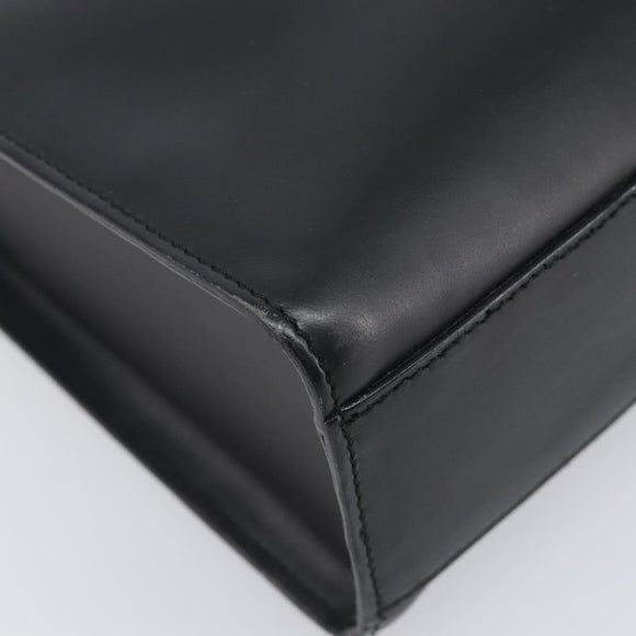 GUCCI Shoulder Bag Patent leather Black Silver Auth 205233
