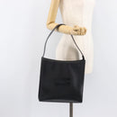GUCCI Shoulder Bag Patent leather Black Silver Auth 205233-25