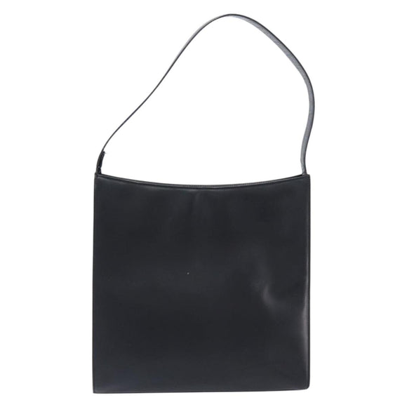 GUCCI Shoulder Bag Patent leather Black Silver Auth 205233