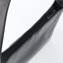 GUCCI Shoulder Bag Patent leather Black Silver Auth 205233-6
