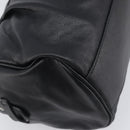 Salvatore Ferragamo Gancini Hand Bag Leather Black Silver Auth 205234V-16