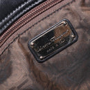 Salvatore Ferragamo Gancini Hand Bag Leather Black Silver Auth 205234V-19