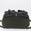 PRADA Backpack Nylon Green Silver Auth 205236-13