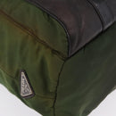PRADA Backpack Nylon Green Silver Auth 205236-14