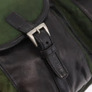 PRADA Backpack Nylon Green Silver Auth 205236-19