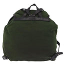 PRADA Backpack Nylon Green Silver Auth 205236-3