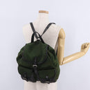 PRADA Backpack Nylon Green Silver Auth 205236-32