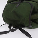 PRADA Backpack Nylon Green Silver Auth 205236-7