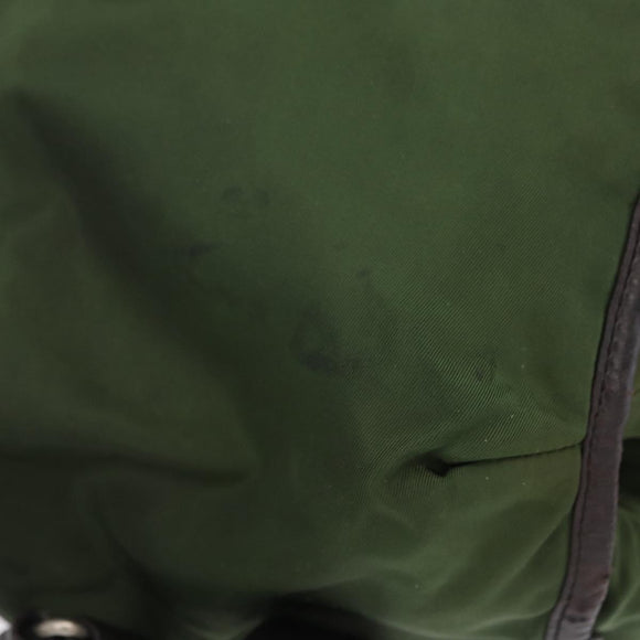 PRADA Backpack Nylon Green Silver Auth 205236