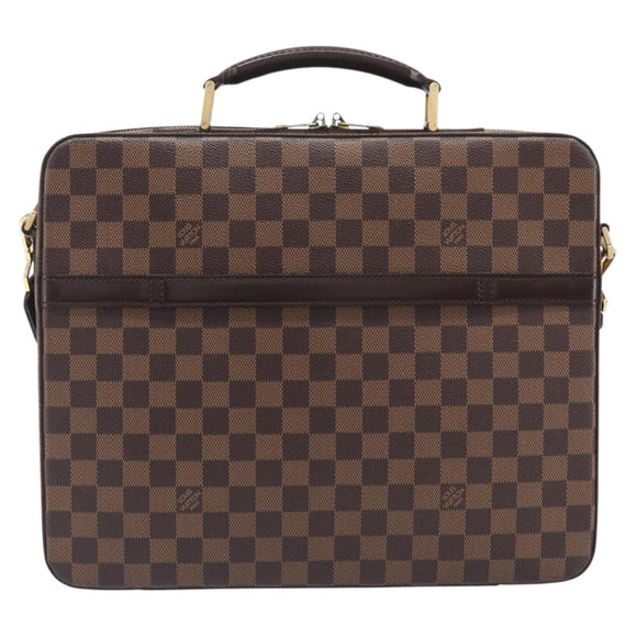 LOUIS VUITTON Ebene Canvas Ordinatur Savana Bag 2way N53355 LV Auth 205237V