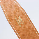 HERMES Constance H Belt Leather 70 Brown Gold Auth 205238V-11