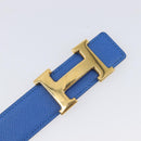 HERMES Constance H Belt Leather 70 Brown Gold Auth 205238V-6