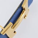 HERMES Constance H Belt Leather 70 Brown Gold Auth 205238V-8