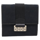 GUCCI GG Canvas Bifold Wallet Black Silver 146195 Auth 205241V-2