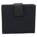 GUCCI GG Canvas Bifold Wallet Black Silver 146195 Auth 205241V-3