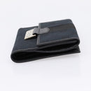 GUCCI GG Canvas Bifold Wallet Black Silver 146195 Auth 205241V-4