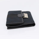 GUCCI GG Canvas Bifold Wallet Black Silver 146195 Auth 205241V-5
