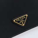 PRADA Bifold Wallet Nylon Black Gold Auth 205242M-17