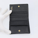 PRADA Bifold Wallet Nylon Black Gold Auth 205242M-8