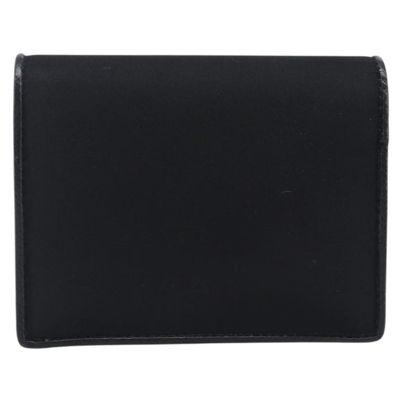 PRADA Bifold Wallet Nylon Black Gold Auth 205242M