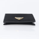 PRADA Bifold Wallet Nylon Black Gold Auth 205242M-6