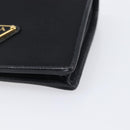 PRADA Bifold Wallet Nylon Black Gold Auth 205242M-7