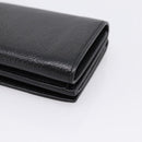 Balenciaga Trifold Wallet Leather Black Silver 594312 Auth 205243V-15